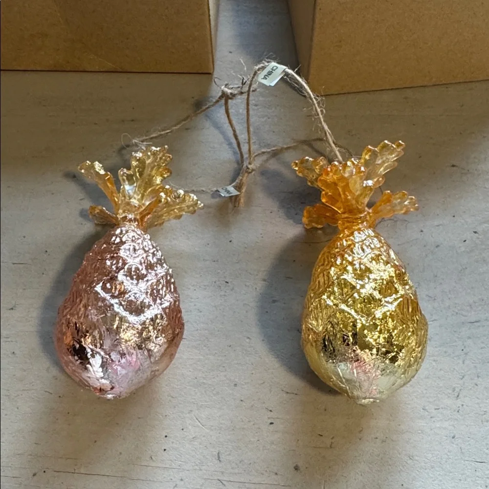 Anthropologie Glitter Ville 8 Christmas Ornaments
